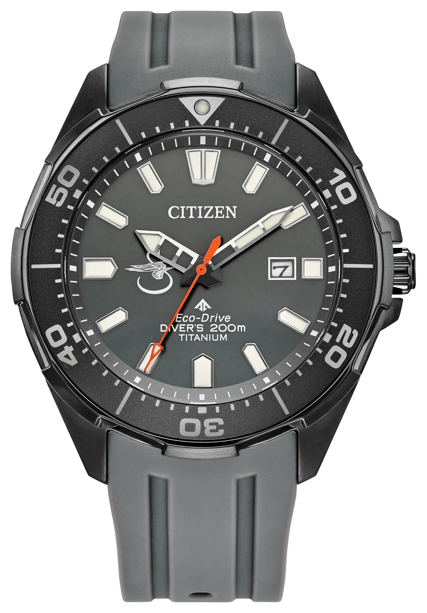 Citizen Promaster Sikorsky BN0207-06H with grey dial, black bezel and grey polyurethane strap