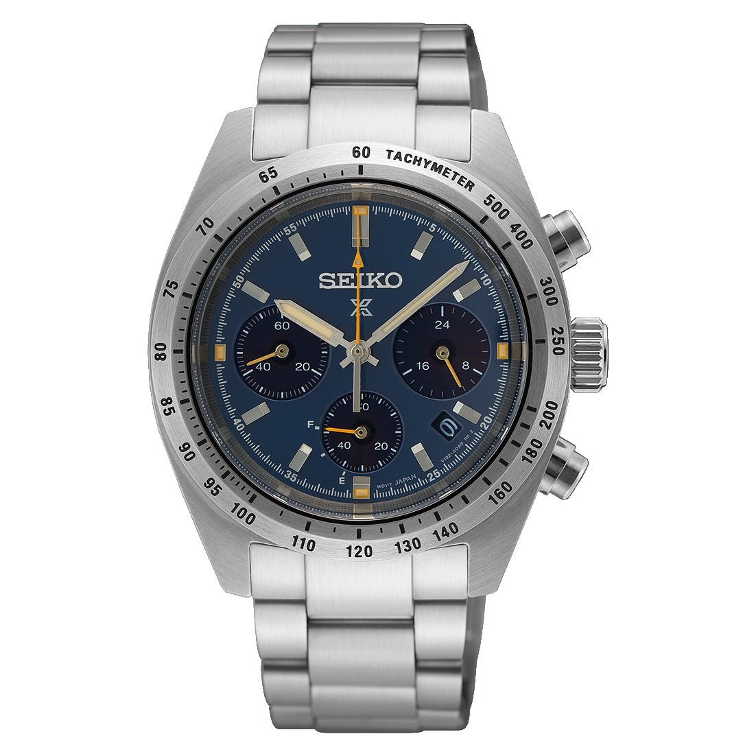 Seiko Prospex Speedtimer HBJ008P1 Midnight Riviera Blue clean front view