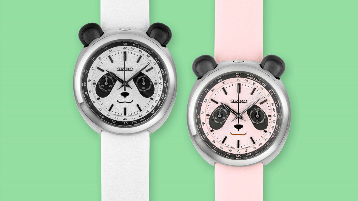Seiko HHK001 and HHK002 panda chronographs together