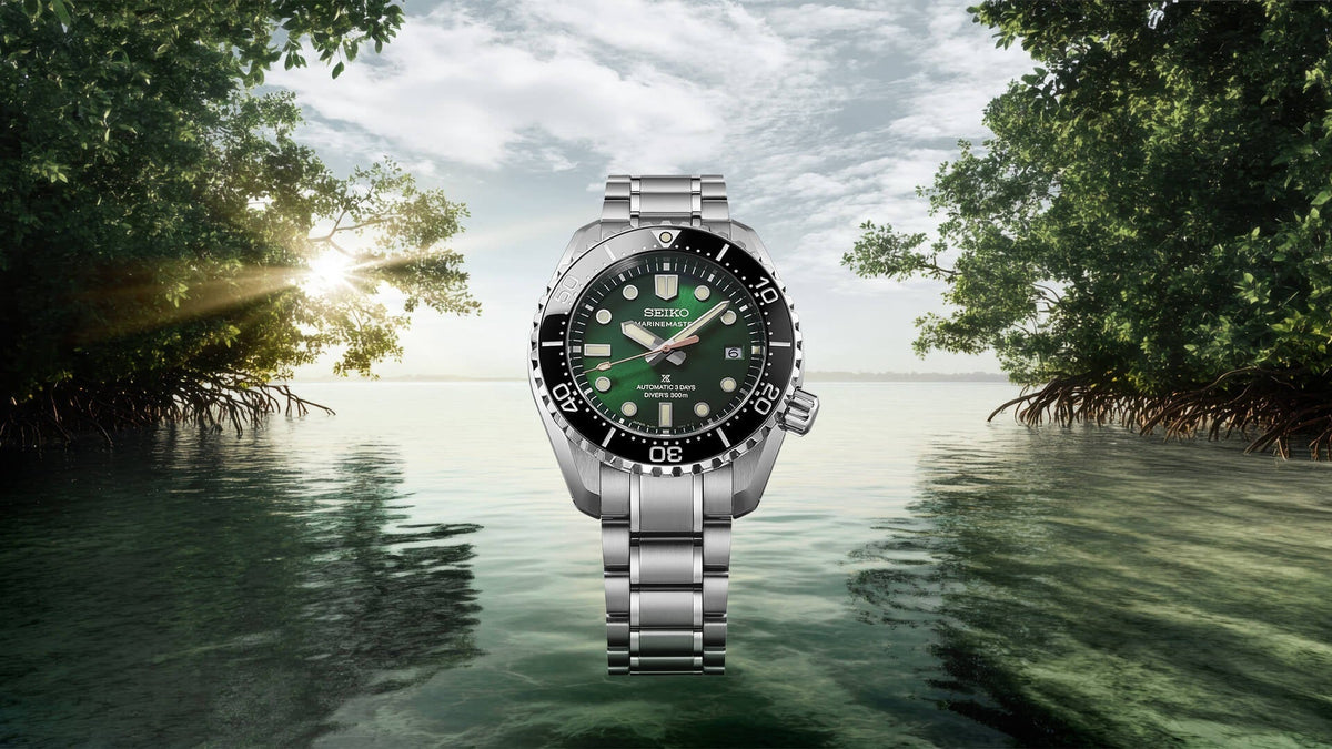 Seiko Prospex Marinemaster HBF003J1 mangrove-inspired green dial landscape