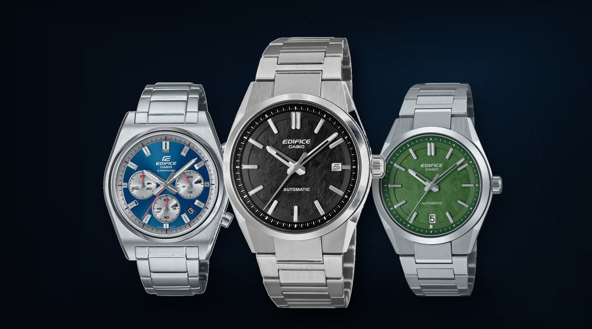 Casio Edifice watches at WristBear — collection banner