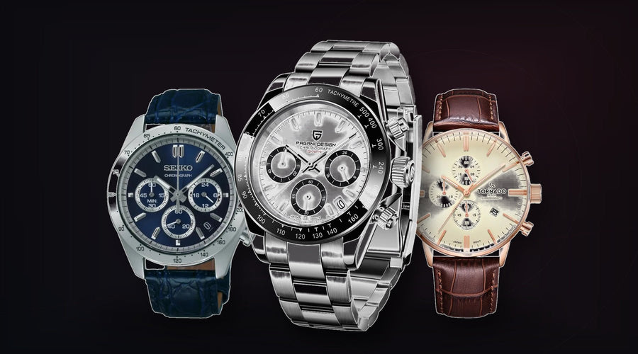 Chronograph watches at WristBear — collection banner
