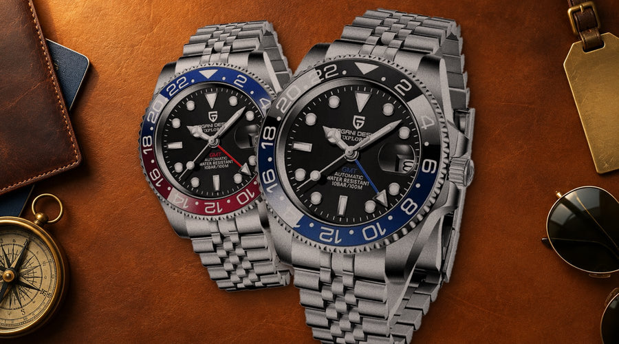 Pagani Design GMT watches at WristBear: PD-1662 Batman and Pepsi