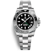 Pagani Design GMT "Bruce Wayne" PD-1662 Automatic Black Dial Oyster Bracelet Men's Watch