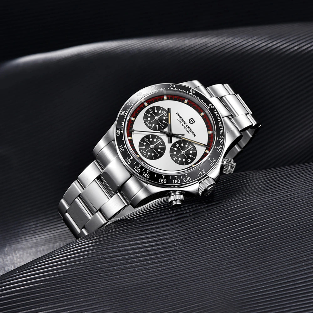 Pagani Design PD-1676 Chronograph Quartz White Dial Stainless Steel Men's Watch