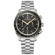 Pagani Design PD-1701 Chronograph Quartz Black Dial Stainless Steel Bracelet Men's Watch