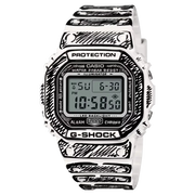 Casio G-Shock DW-5600JV-7DR Joshua Vides Limited Edition Digital White Resin Men's Watch