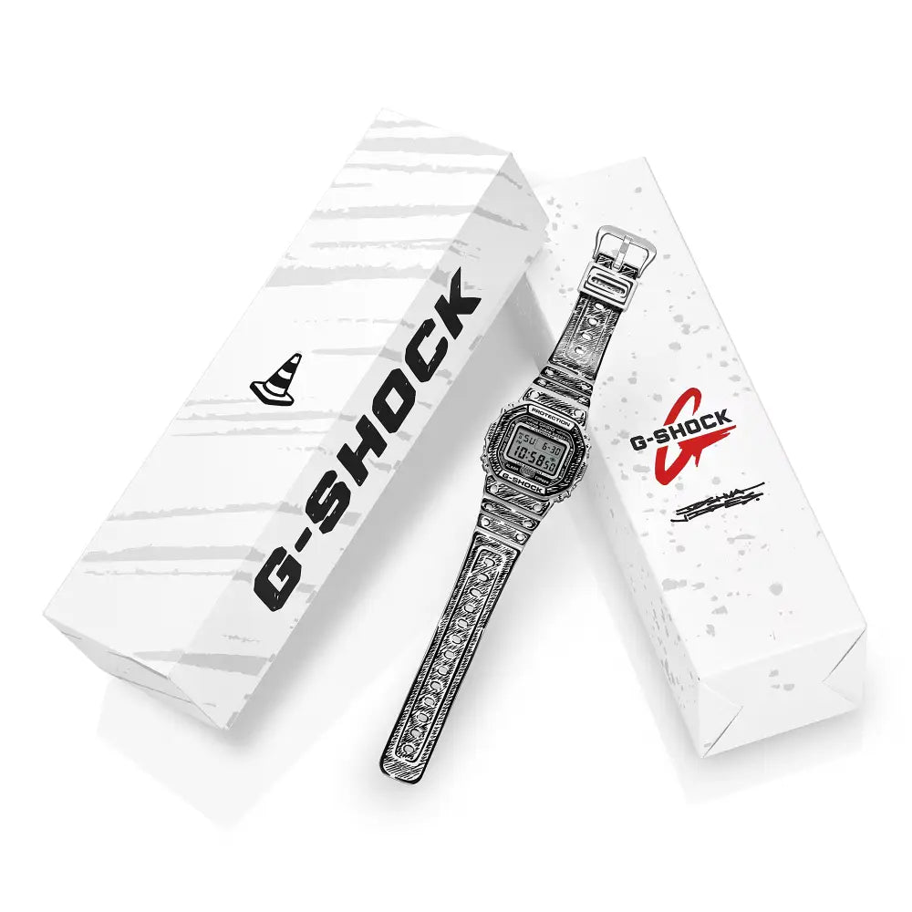 Casio G-Shock DW-5600JV-7DR Joshua Vides Limited Edition Digital White Resin Men's Watch