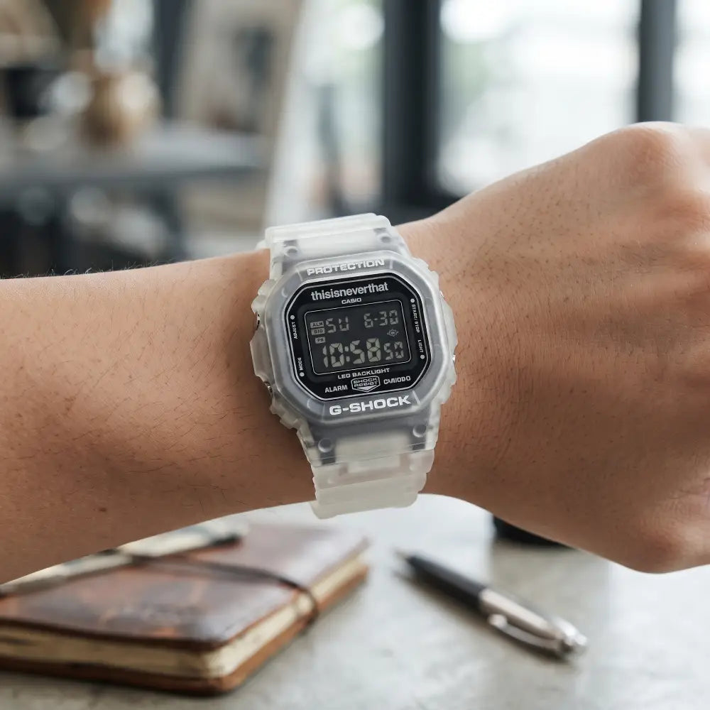 Casio G-Shock DW-5600TNT-7D thisisneverthat Collaboration White Transparent 200M Men's Watch – view 2