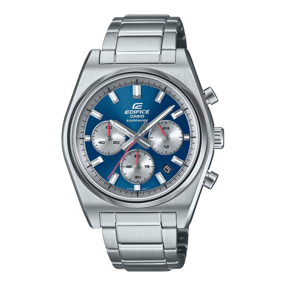 Casio Edifice EFB-730D-2AVDF Quartz Chronograph Blue Dial Stainless Steel Men's Watch
