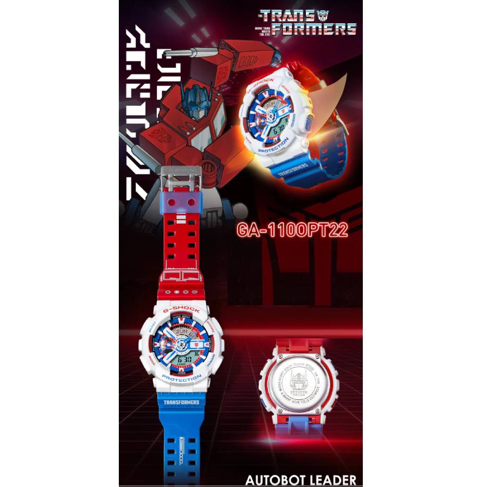 Casio G-Shock GA-110OPT22-7BFT Transformers Edition Analog-Digital Quartz Resin Band Watch