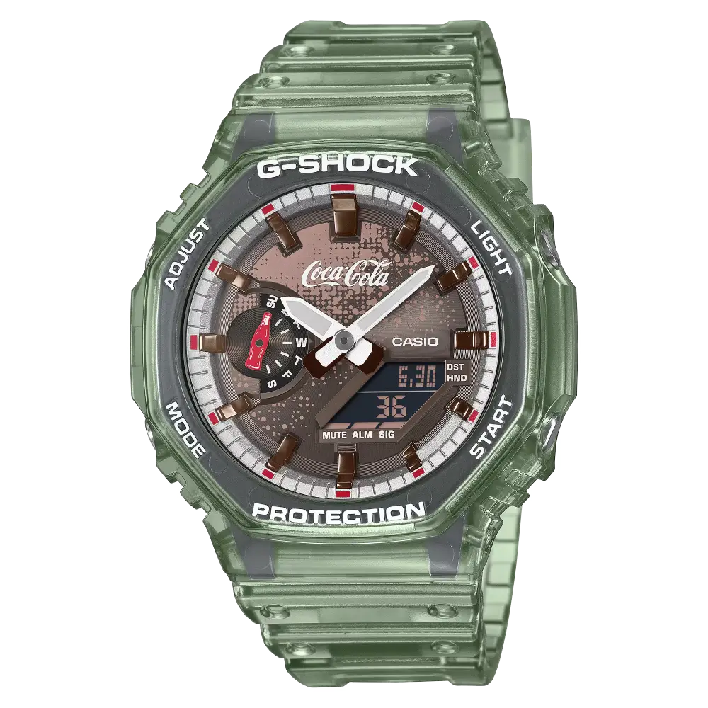 Casio G-Shock GA-2100CC-3A Coca-Cola Limited Edition Analog-Digital Green Resin Men's Watch