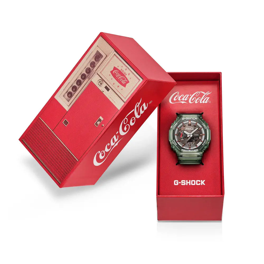 Casio G-Shock GA-2100CC-3A Coca-Cola Limited Edition Analog-Digital Green Resin Men's Watch
