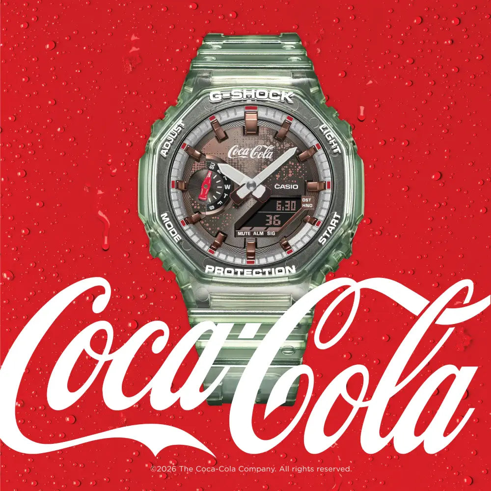 Casio G-Shock GA-2100CC-3A Coca-Cola Limited Edition Analog-Digital Green Resin Men's Watch
