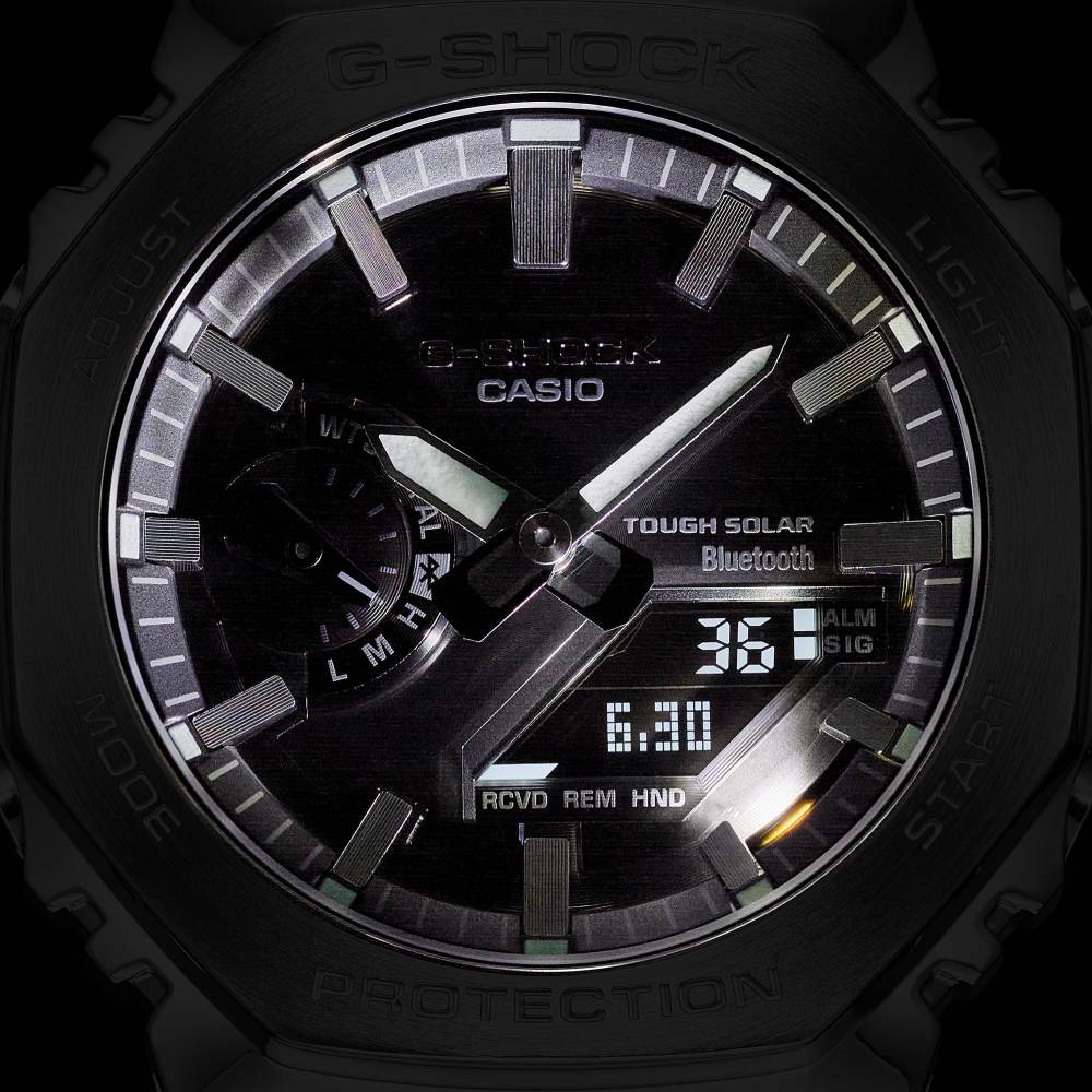 Casio G-Shock GM-B2100BT-1ADR Full Metal Bluetooth Tough Solar Watch