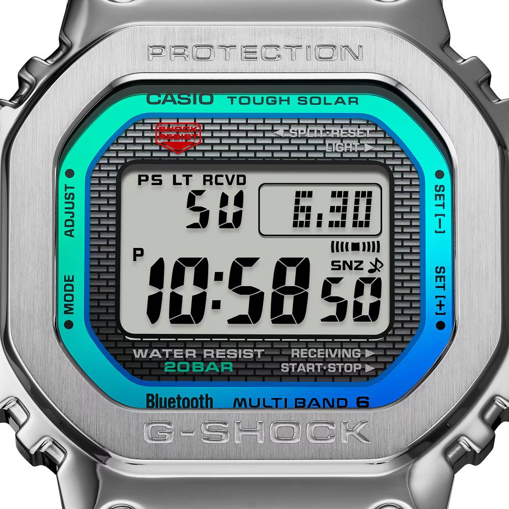 Casio G-Shock GMW-B5000PC-1DR Full Metal Rainbow Accent Bluetooth Tough Solar Watch