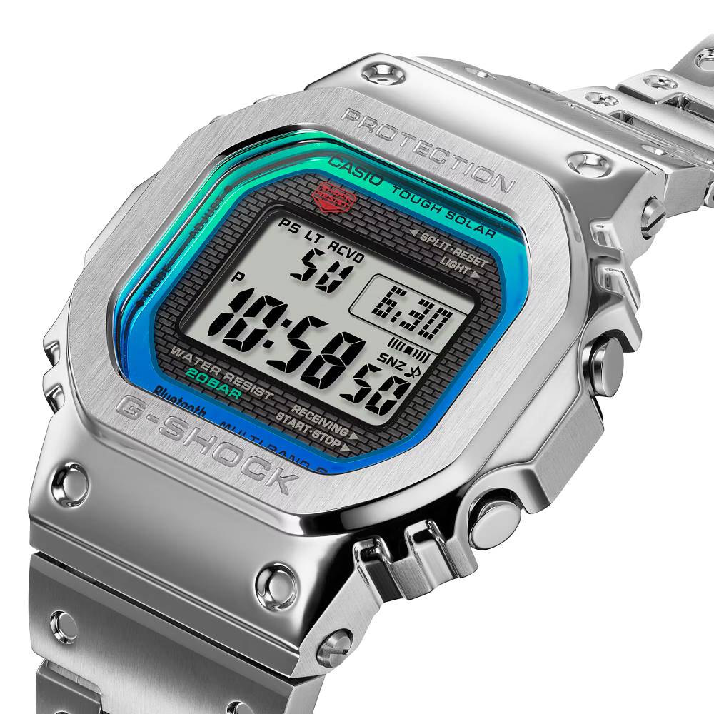 Casio G-Shock GMW-B5000PC-1DR Full Metal Rainbow Accent Bluetooth Tough Solar Watch