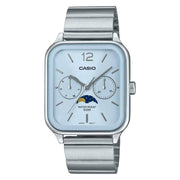 Casio MTP-M305D-2AVDF Moon Phase Quartz Ice Blue Dial Stainless Steel Watch