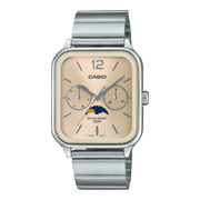 Casio MTP-M305D-9AVDF Moon Phase Quartz Champagne Dial Stainless Steel Watch