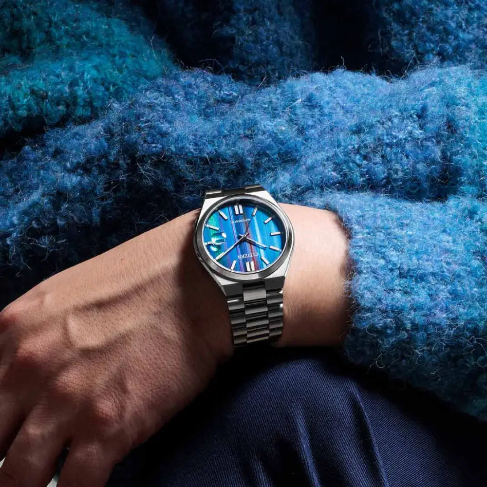 Citizen Tsuyosa NJ0151-53W Automatic Blue Multicolour Dial Stainless Steel Men's Watch