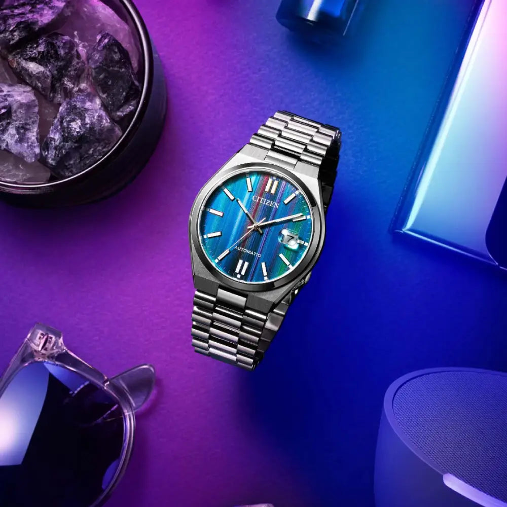Citizen Tsuyosa NJ0151-53W Automatic Blue Multicolour Dial Stainless Steel Men's Watch