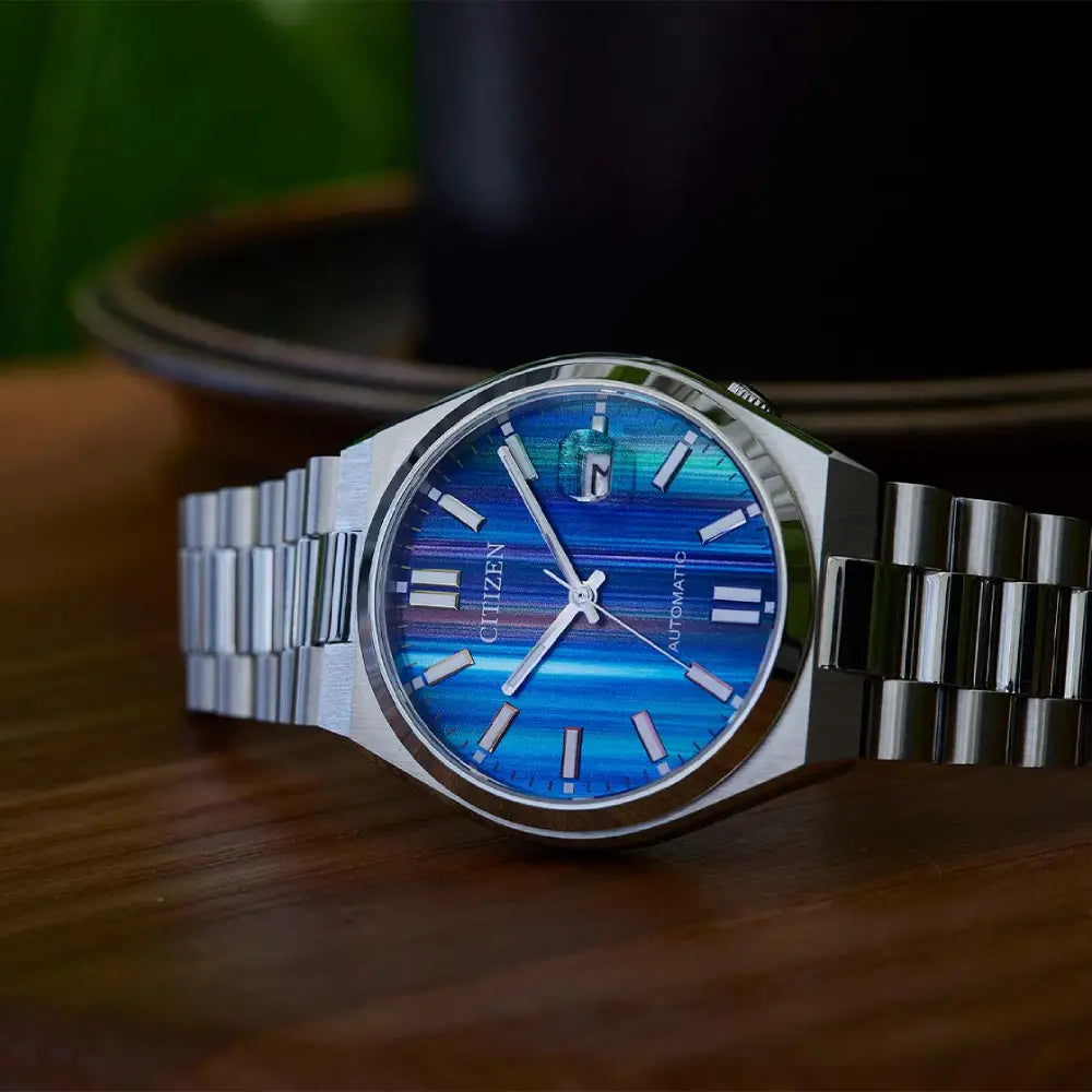 Citizen Tsuyosa NJ0151-53W Automatic Blue Multicolour Dial Stainless Steel Men's Watch