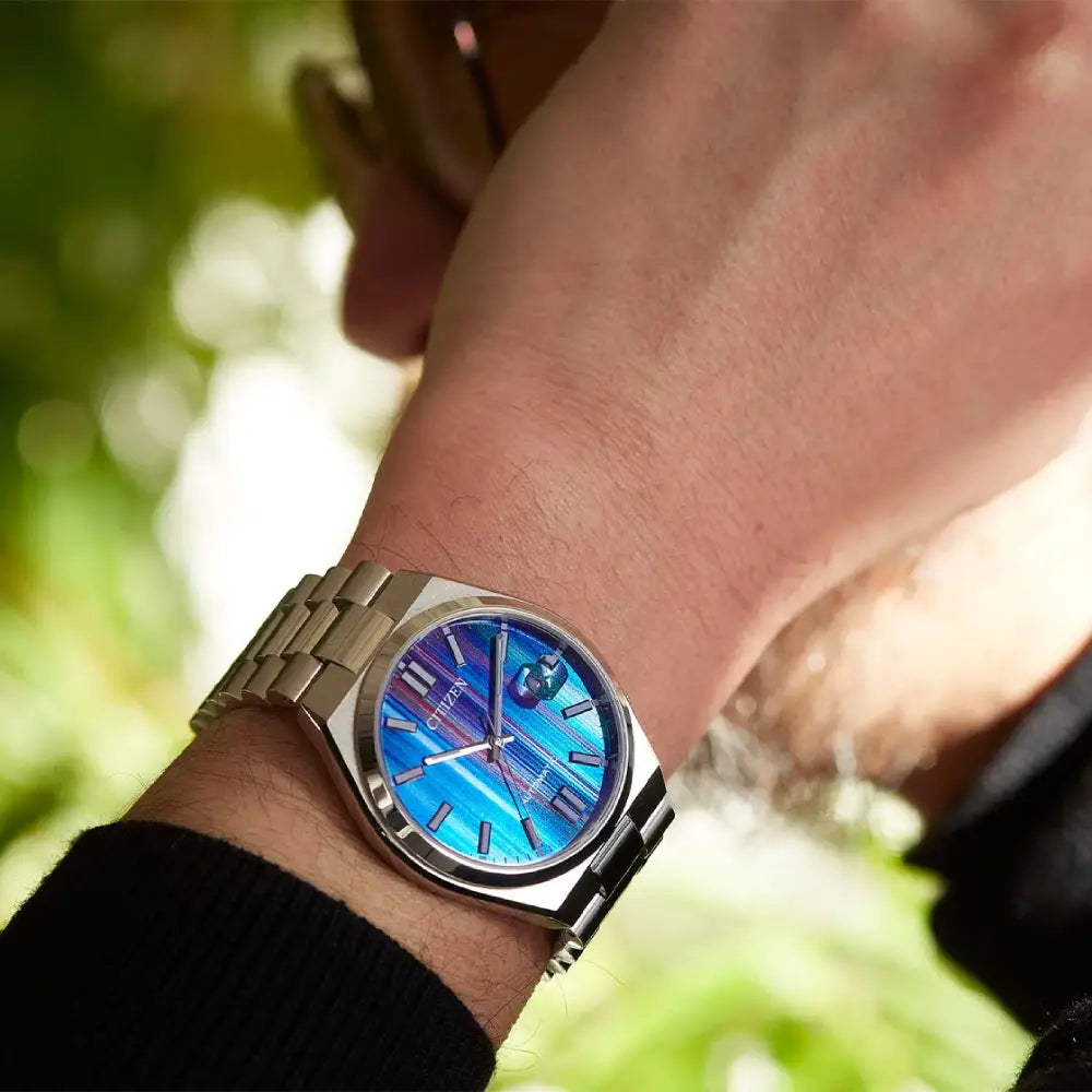 Citizen Tsuyosa NJ0151-53W Automatic Blue Multicolour Dial Stainless Steel Men's Watch