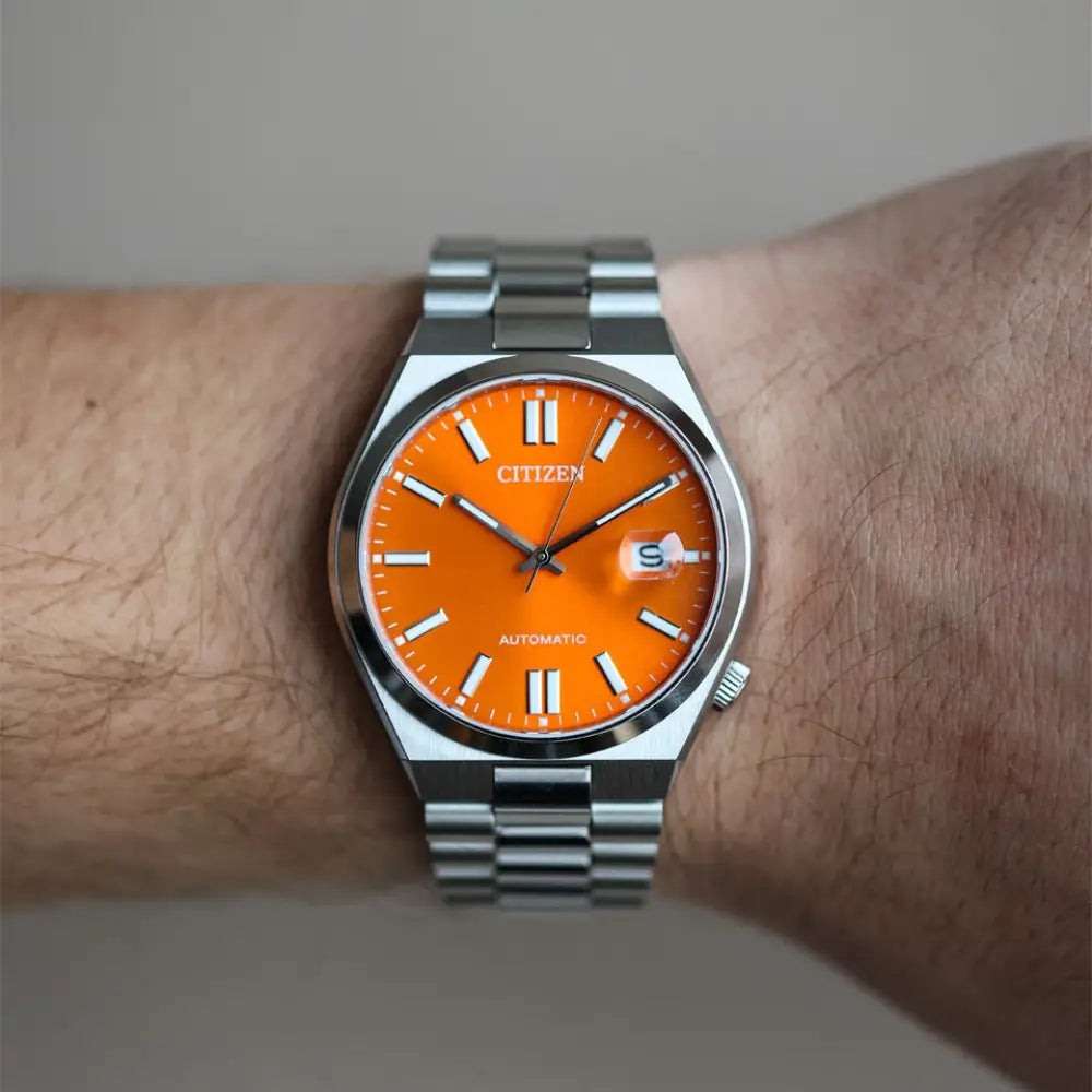 Citizen Tsuyosa NJ0151-88Z Automatic Orange Dial Stainless Steel Men's Watch