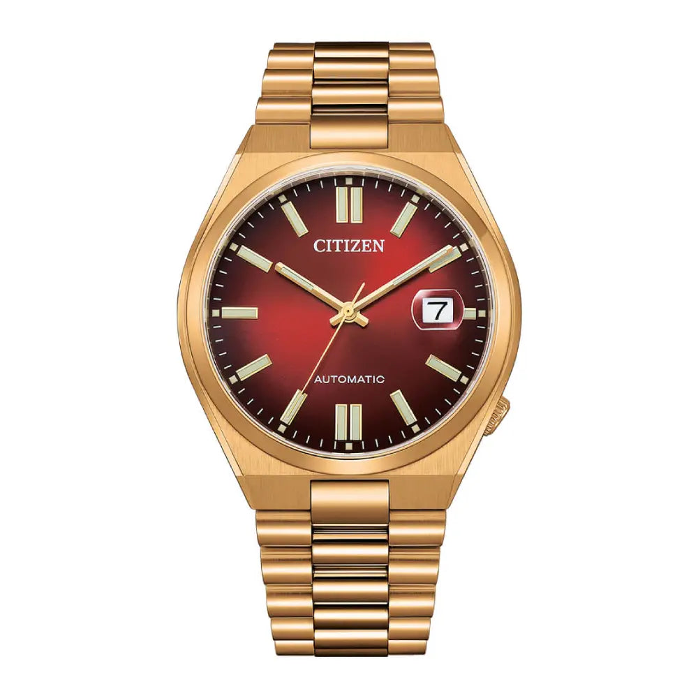 Citizen Tsuyosa NJ0153-82X Automatic Red Dial Rose Gold Stainless Steel Watch