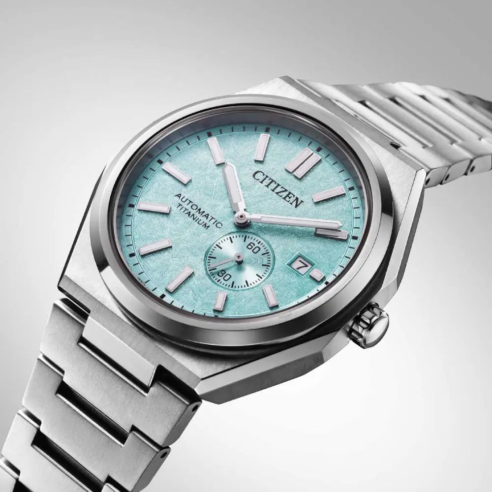 Citizen Zenshin NJ0180-80M Super Titanium Automatic Turquoise Dial Men’s Watch