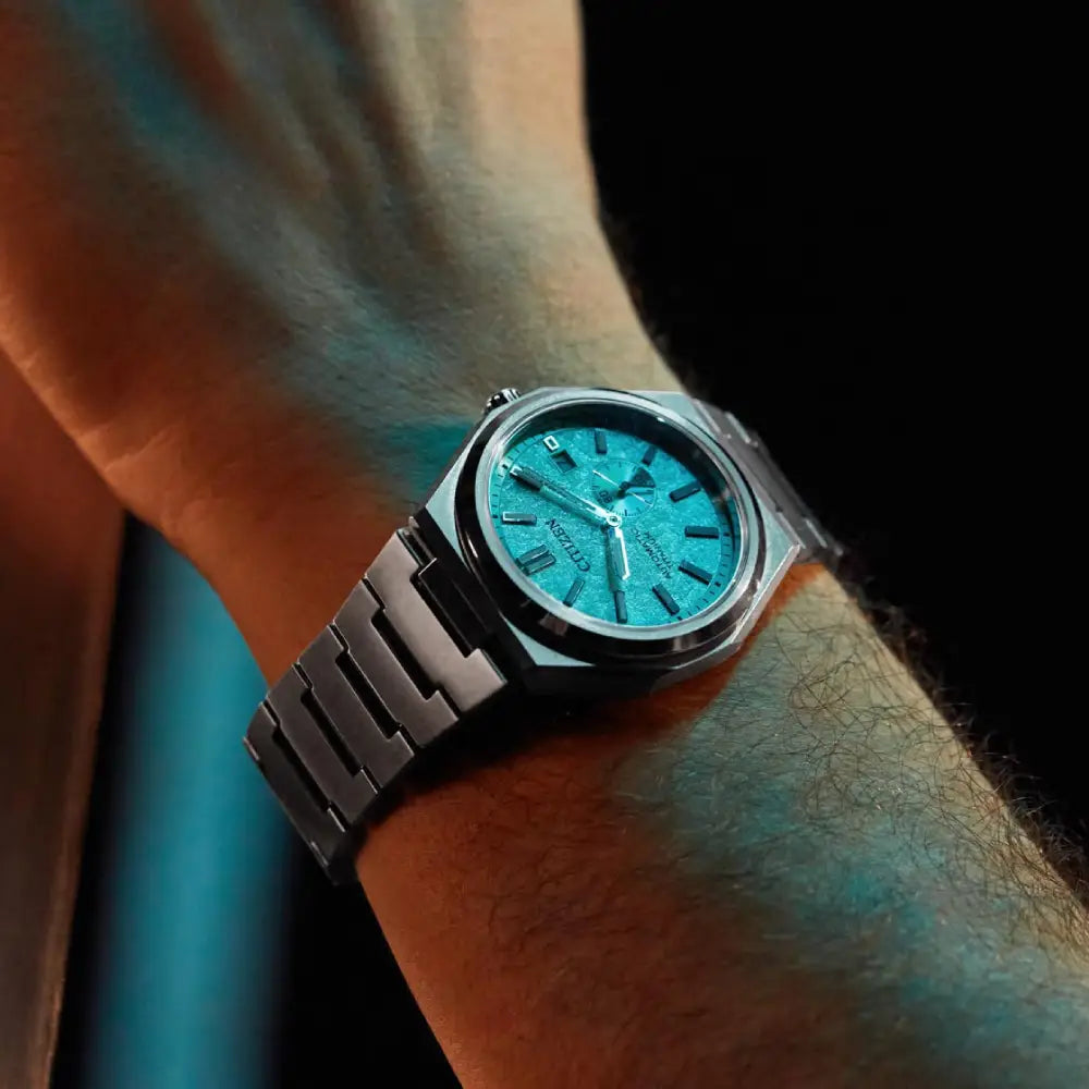 Citizen Zenshin NJ0180-80M Super Titanium Automatic Turquoise Dial Men’s Watch