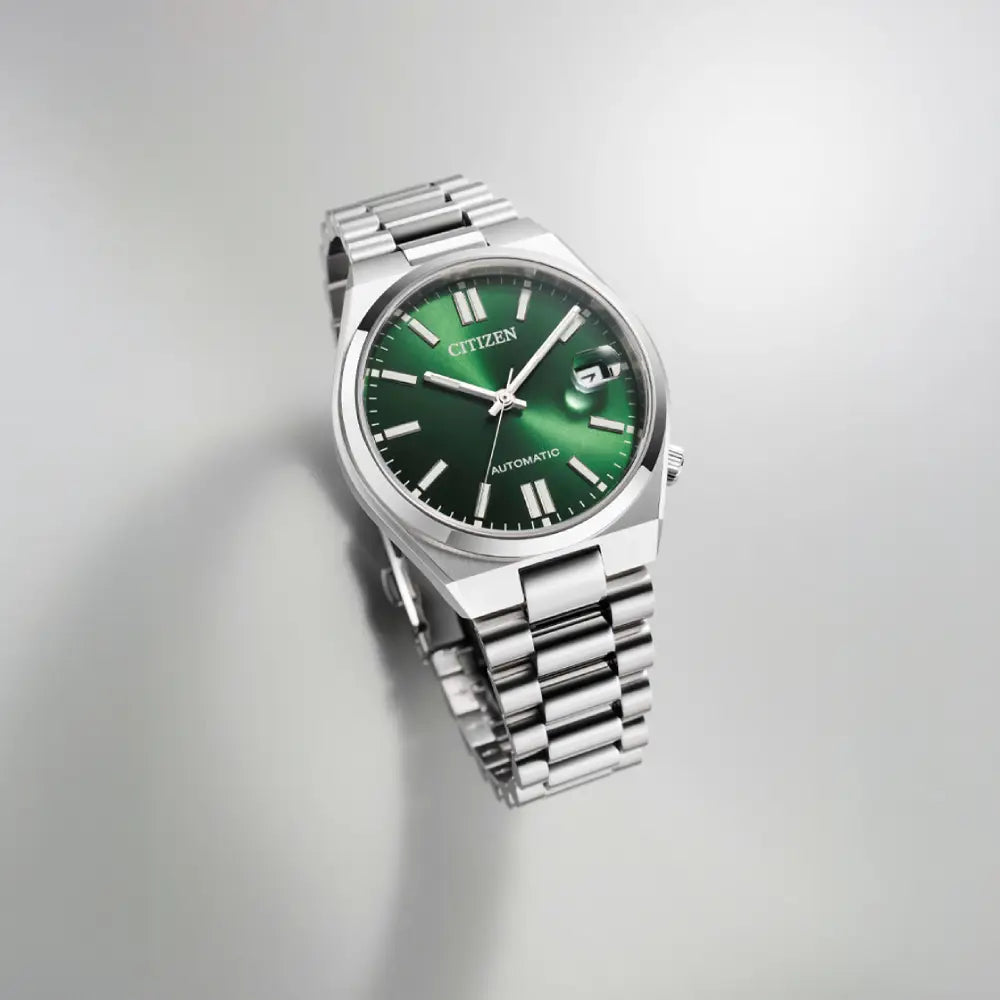 Citizen Tsuyosa NJ0200-50X Automatic Green Dial Stainless Steel Watch - 37mm