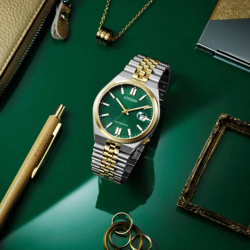 Citizen Tsuyosa 60 NK0024-54X Automatic Green Dial Two-Tone Stainless Stee; Watch