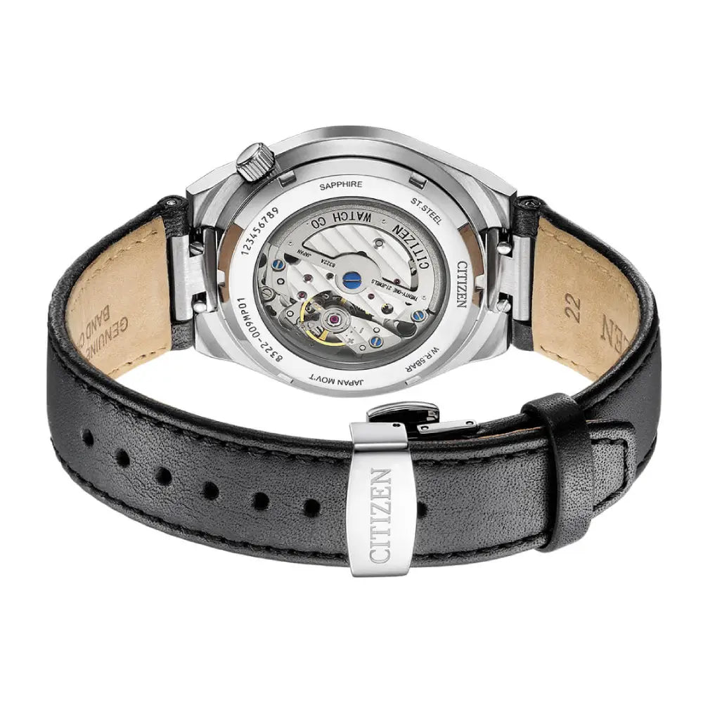 Citizen Tsuyosa NK5010-01H grey dial watch angled view