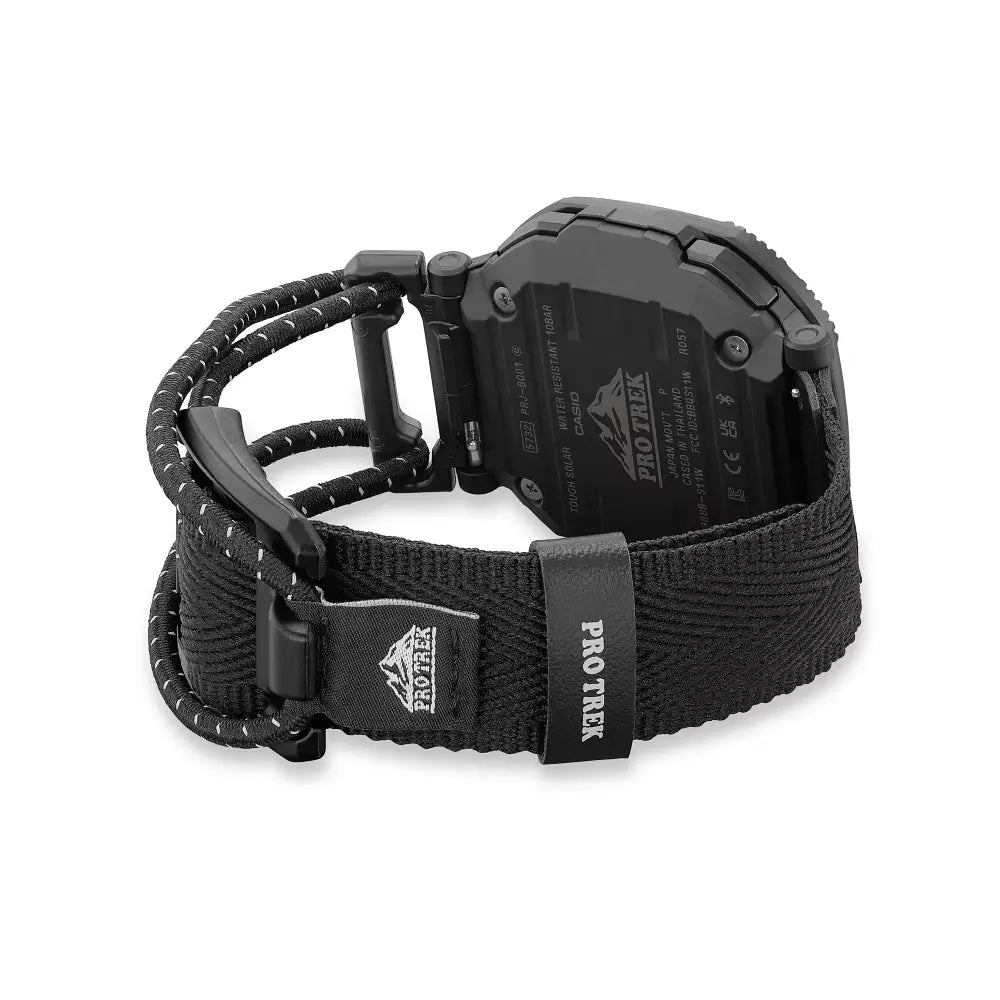 Casio PRO TREK PRJ-B001B-1DR Tough Solar Bluetooth Outdoor Watch with Cloth Bungee Band