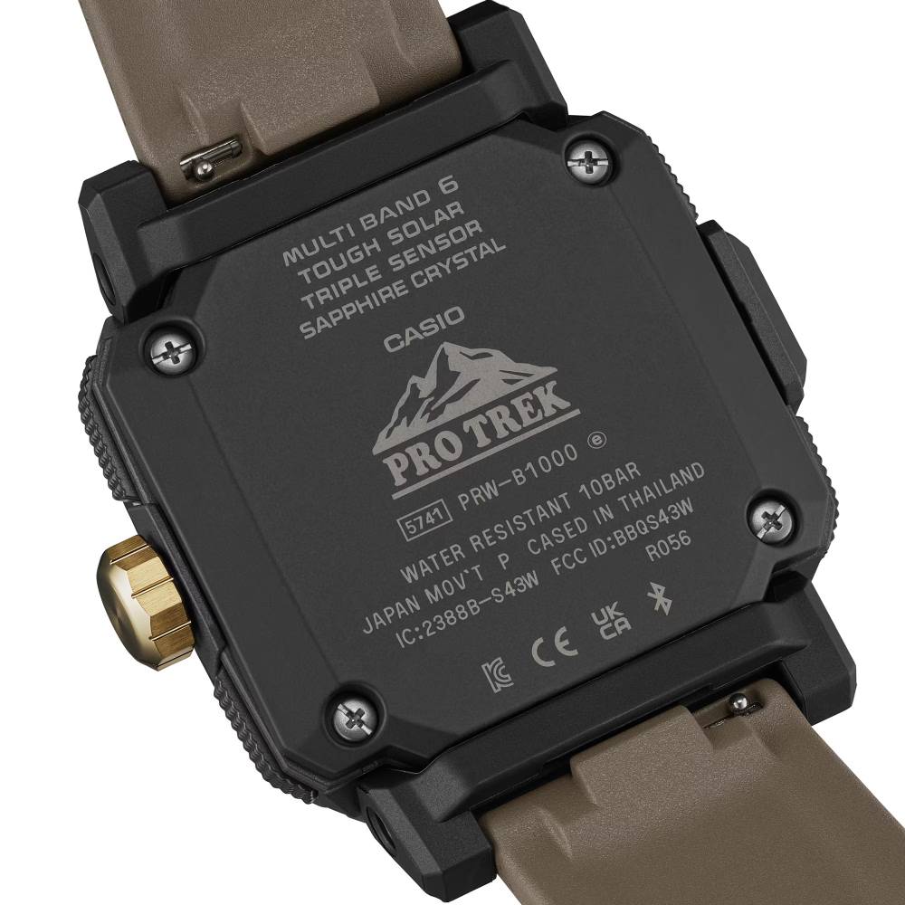 Casio Pro Trek PRW-B1000-5DR Tough Solar Bluetooth Rubber Strap Outdoor Watch