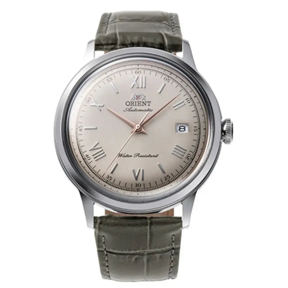 Orient Bambino RA-AC0025N Automatic Beige Sunburst Dial Brown Leather Strap Men’s Watch