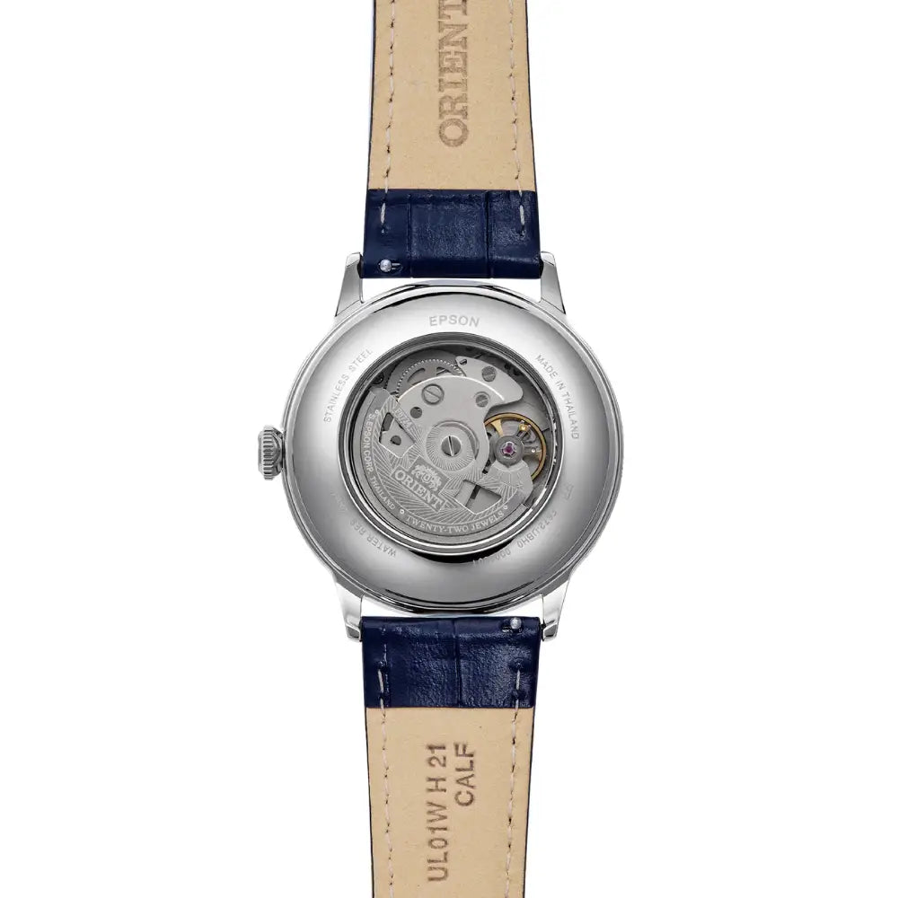 Orient Bambino RA-AC0030L Automatic Light Blue Gradient Dial Blue Leather Strap Men’s Watch
