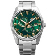 Orient Stretto Day & Night RA-AK0314E Automatic Green Sunburst Dial Stainless Steel Bracelet Men’s Watch