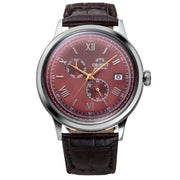 Orient Bambino Multi-Hand RA-AK0705R Automatic Burgundy Dial Leather Strap Men’s Watch