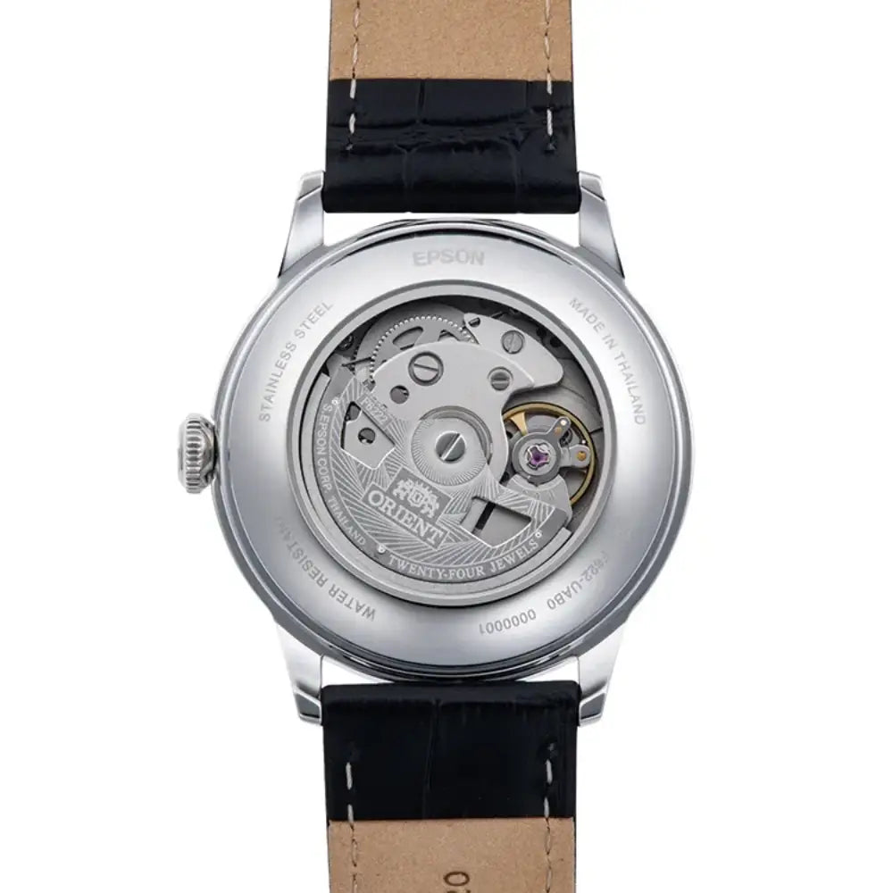 Orient Bambino 38 Small Seconds RA-AP0101B Automatic Black Sunburst Dial Leather Strap Men’s Watch