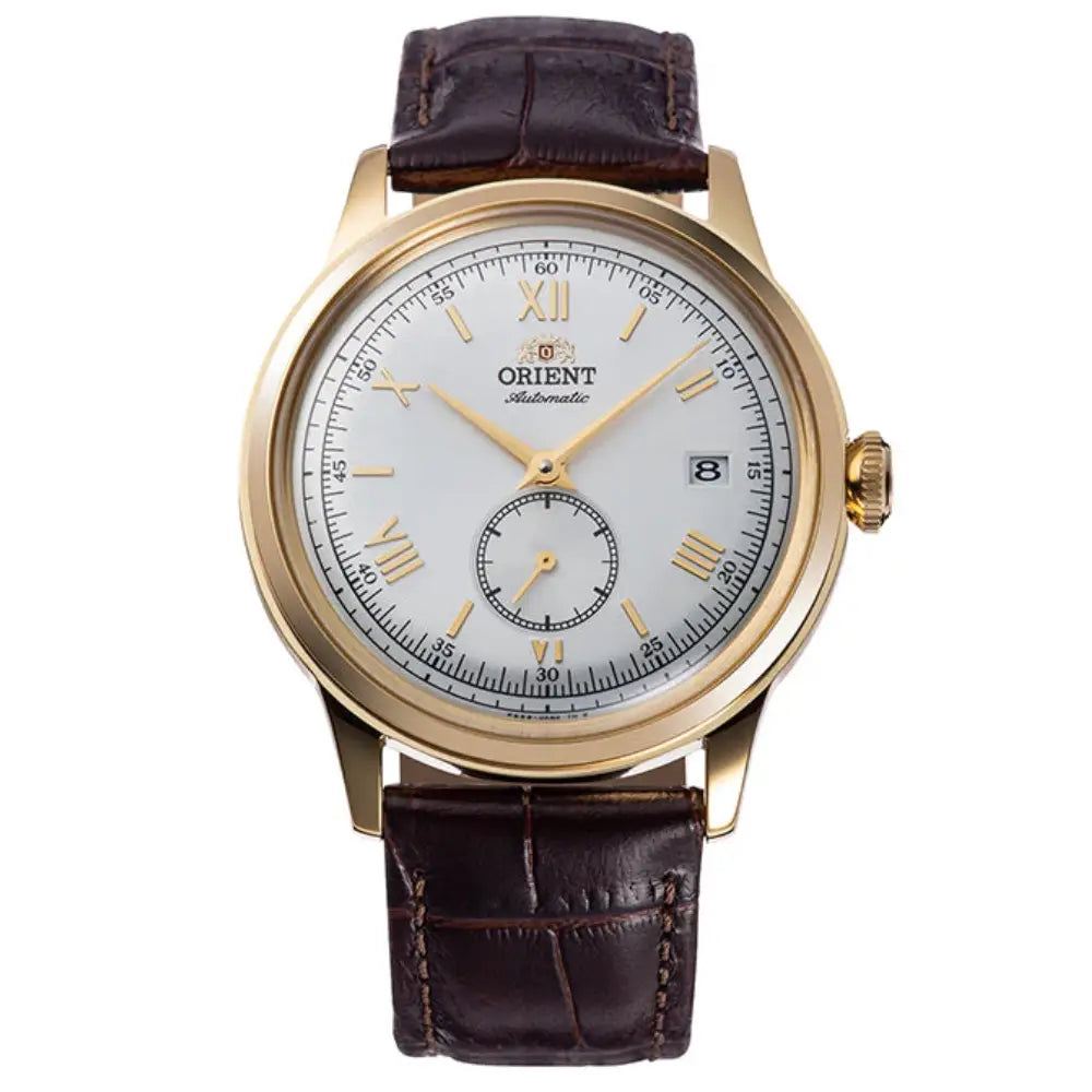 Orient Bambino 38 Small Seconds RA-AP0106S Automatic Silver Dial Brown Leather Strap Men’s Watch
