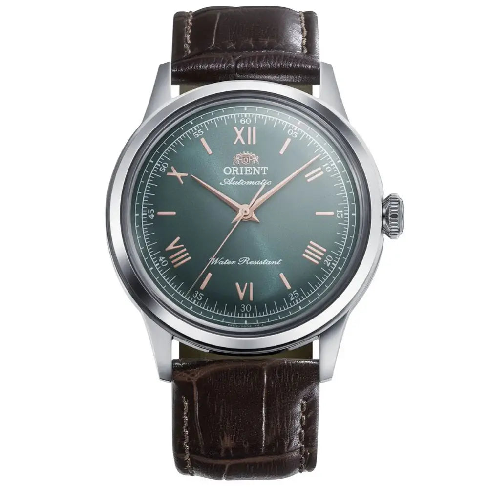 Orient Bambino 38 RA-BB0001E Automatic Green Dial Leather Strap Men's Watch