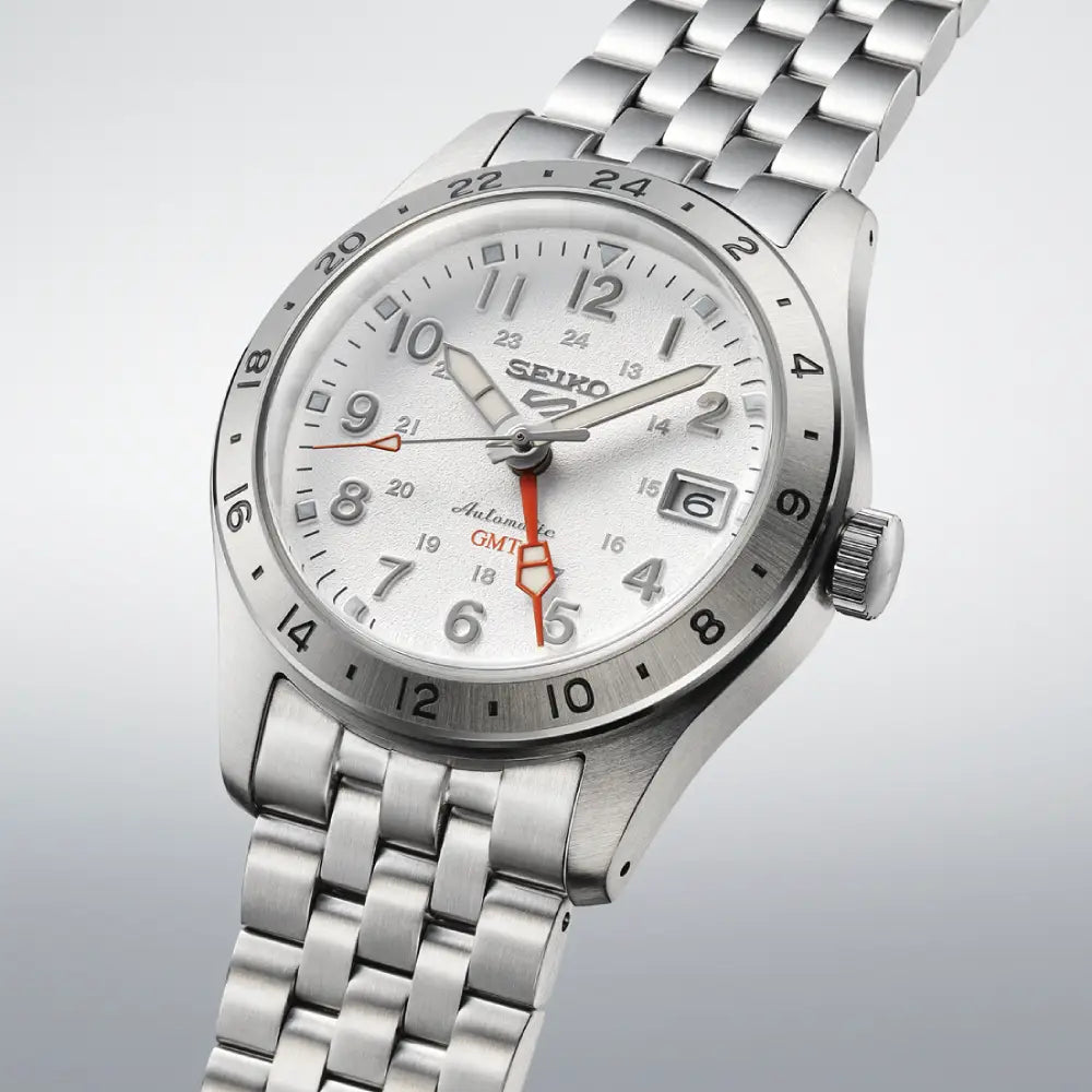 Seiko 5 Sports Field GMT SBSC009 Automatic White Dial Stainless Steel Men's Watch