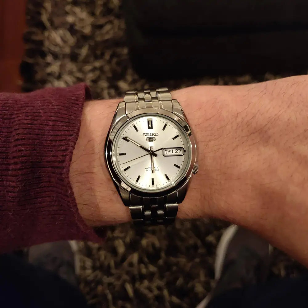 Seiko 5 SNK355K1 Automatic Silver Dial Stainless Steel Men's Watch