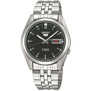 Seiko 5 SNK361K1 automatic watch with black dial on stainless steel bracelet