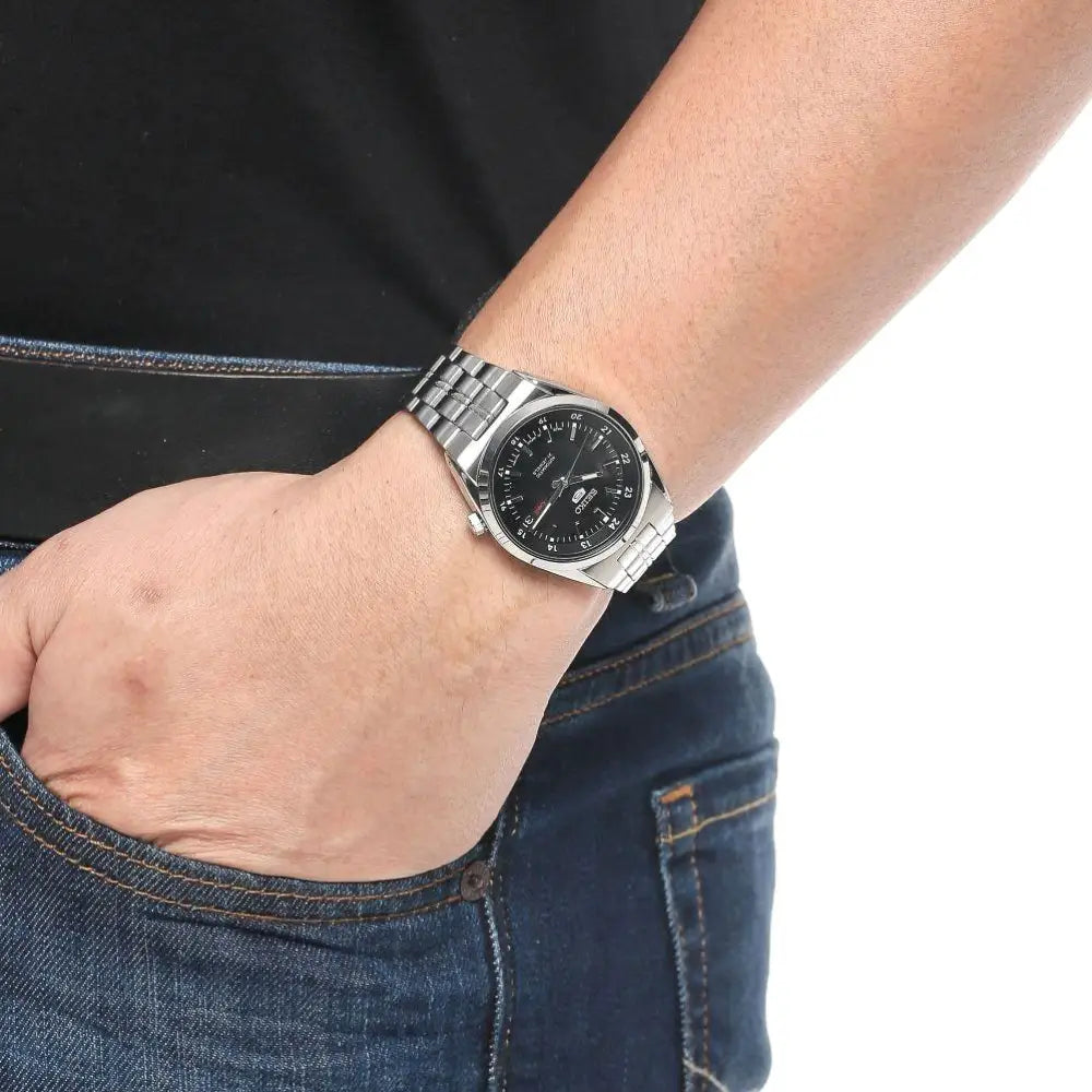 Seiko 5 SNK567J1 Automatic Black Dial Stainless Steel Men's Watch