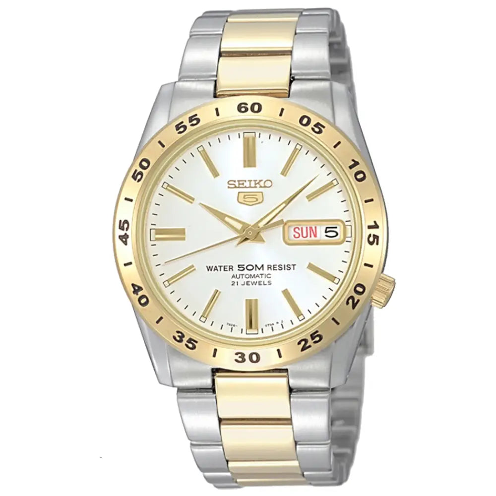 Seiko 5 SNKE04K1 Automatic White Dial Two-Tone Stainless Steel Men's Watch
