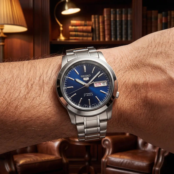 Seiko 5 SNKE51K1 Automatic Blue Sunray Dial Stainless Steel Men's Watch – view 2
