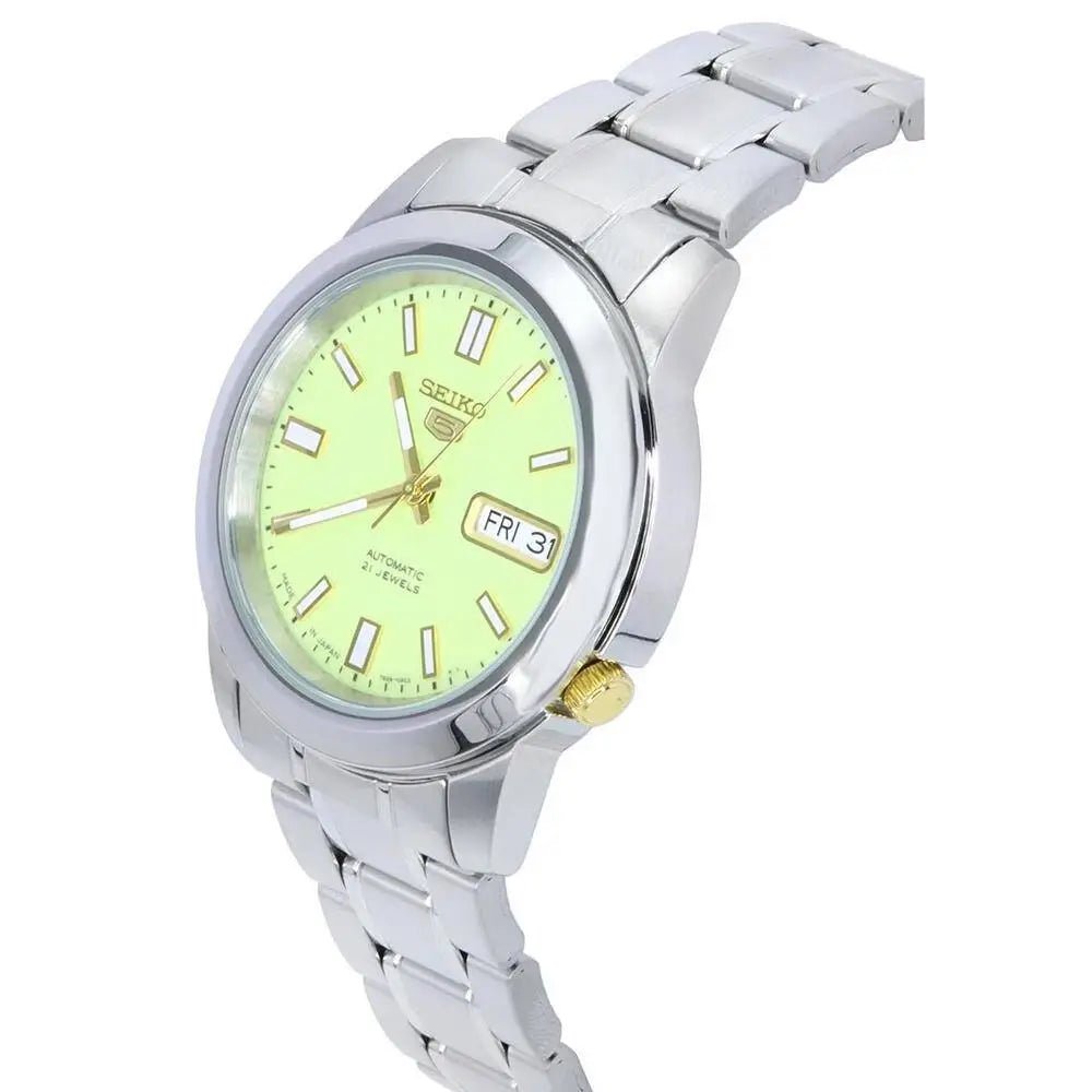 Seiko 5 SNKK19J1 Automatic Green Full Lumibrite Dial Stainless Steel Men's Watch